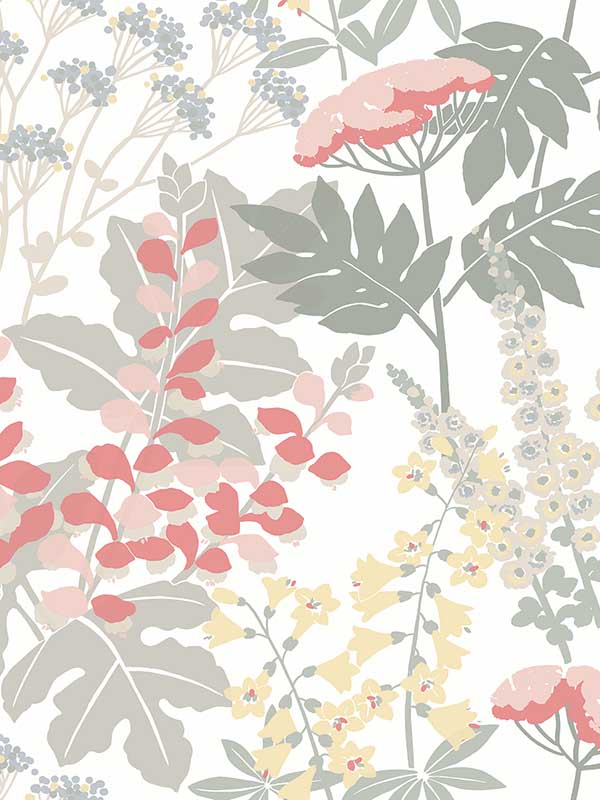 Brie Pink Forest Flowers Wallpaper 297390014 by A Street Prints Wallpaper for sale at Wallpapers To Go