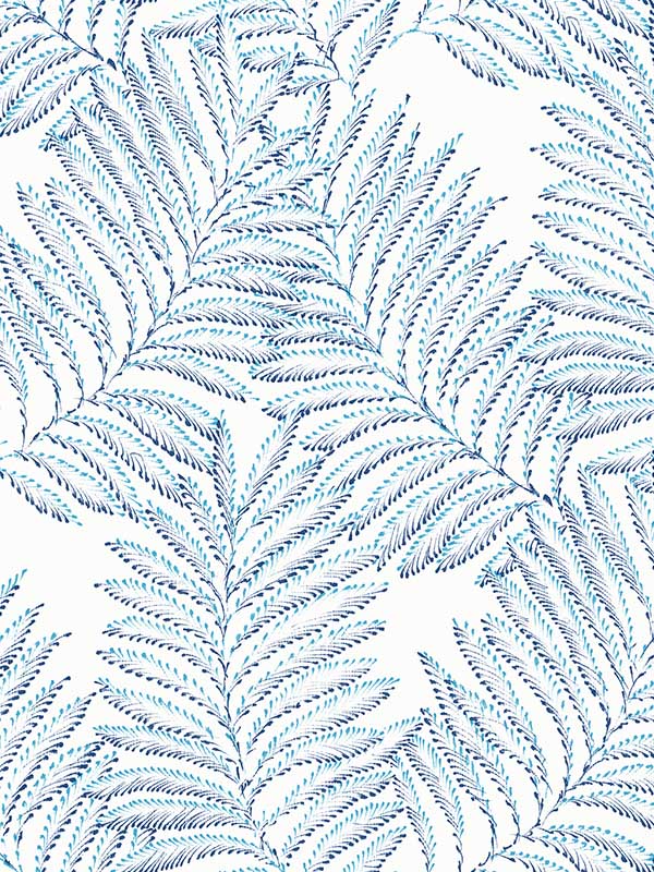 Finnley Blue Inked Fern Wallpaper 297390503 by A Street Prints Wallpaper for sale at Wallpapers To Go