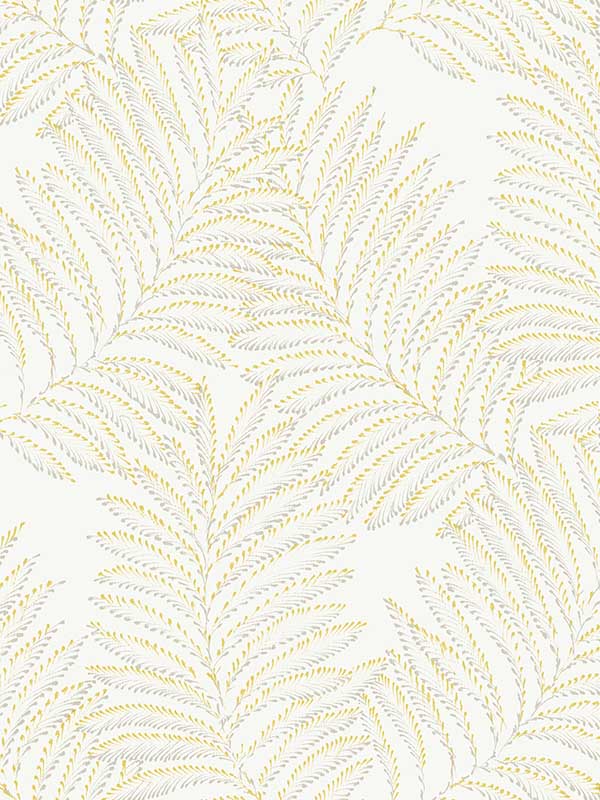 Finnley Yellow Inked Fern Wallpaper 297390504 by A Street Prints Wallpaper for sale at Wallpapers To Go