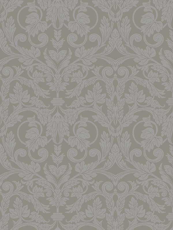 Rosali Grey Scroll Damask Wallpaper 299914006 by A Street Prints Wallpaper for sale at Wallpapers To Go