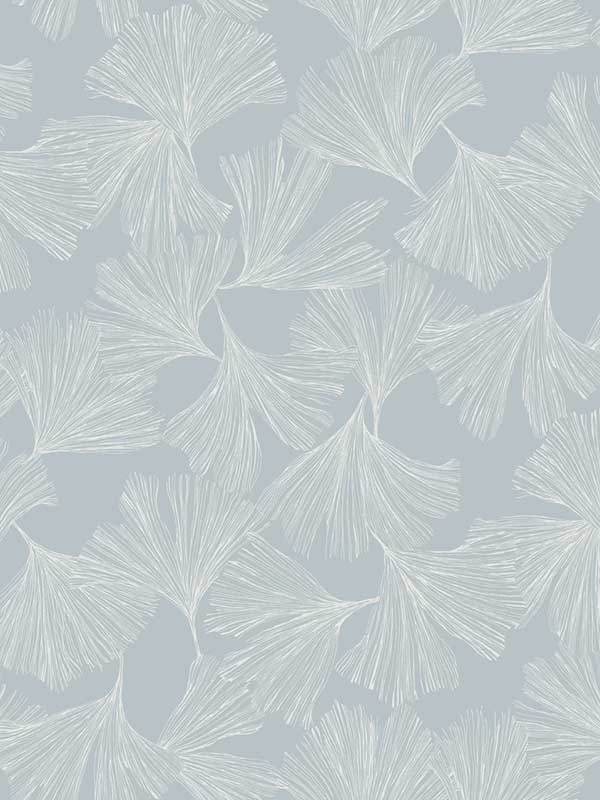 Ginkgo Toss Blue Wallpaper DD3743 by Antonina Vella Wallpaper for sale at Wallpapers To Go