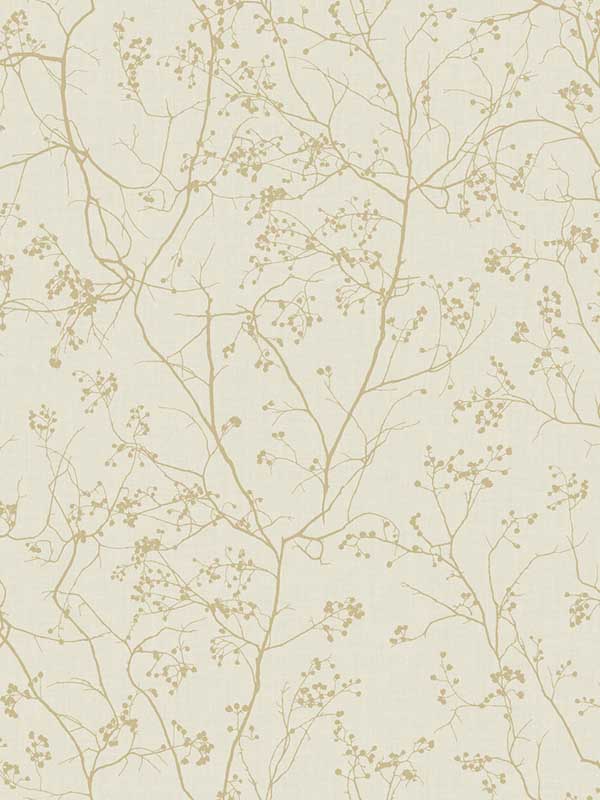 Luminous Branches Cream Gold Wallpaper DD3812 by Antonina Vella Wallpaper