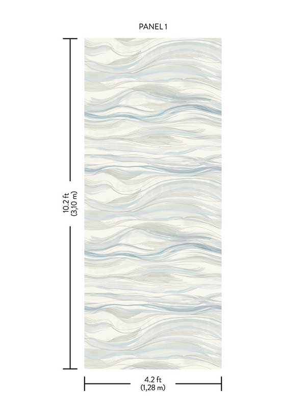 Currents 1 Panel Mural Blue Mural DD3841M by Antonina Vella Wallpaper for sale at Wallpapers To Go