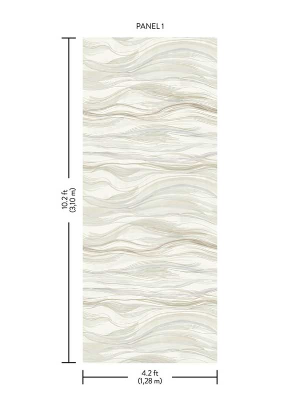 Currents 1 Panel Mural Neutral Mural DD3842M by Antonina Vella Wallpaper for sale at Wallpapers To Go