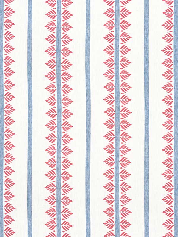 Fern Stripe Red and Blue Fabric AF15105 by Anna French Fabrics for sale at Wallpapers To Go