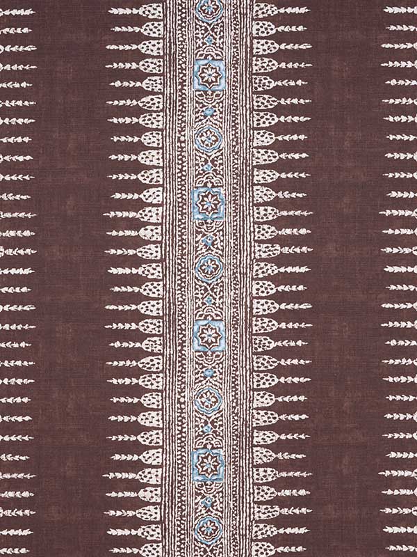 Javanese Stripe Brown Fabric AF15139 by Anna French Fabrics for sale at Wallpapers To Go