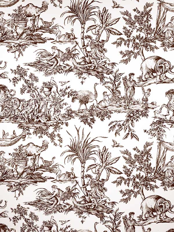 Antilles Toile Brown Fabric AF15169 by Anna French Fabrics for sale at Wallpapers To Go