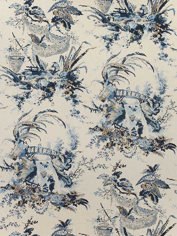 Moorea Blue Fabric AF72983 by Anna French Fabrics for sale at Wallpapers To Go
