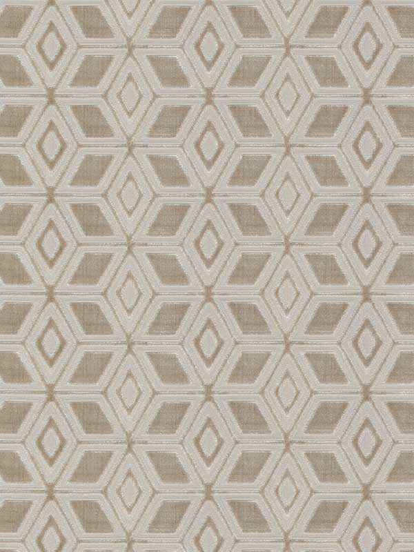 Jardin Maze Velvet Cream Fabric AW72987 by Anna French Fabrics for sale at Wallpapers To Go