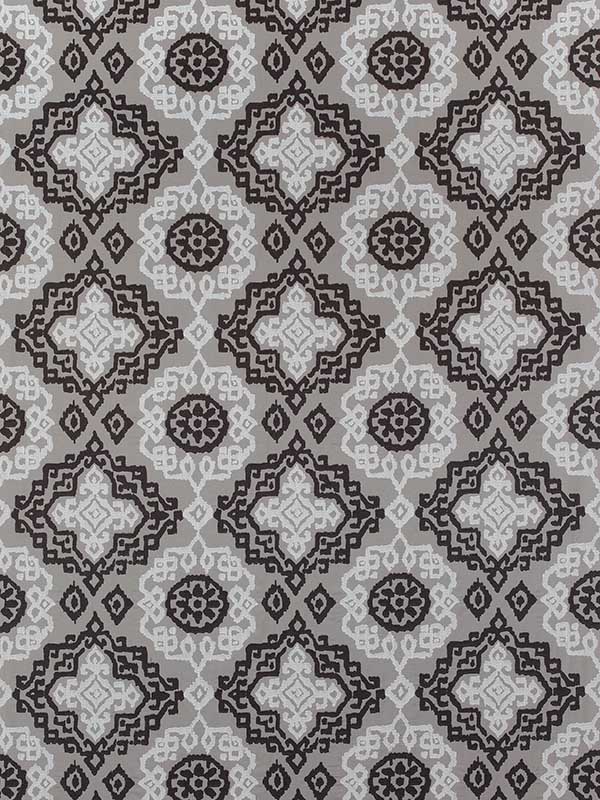 Scottsdale Embroidery Grey and Black Fabric AW73018 by Anna French Fabrics for sale at Wallpapers To Go