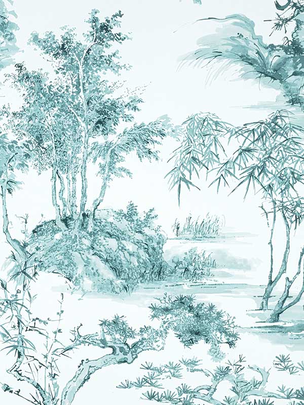 Kyoto Robins Egg Fabric AF9827 by Anna French Fabrics for sale at Wallpapers To Go