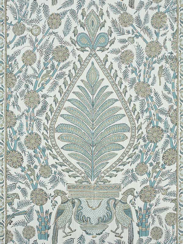 Palampore Robins Egg Fabric AF78723 by Anna French Fabrics for sale at Wallpapers To Go
