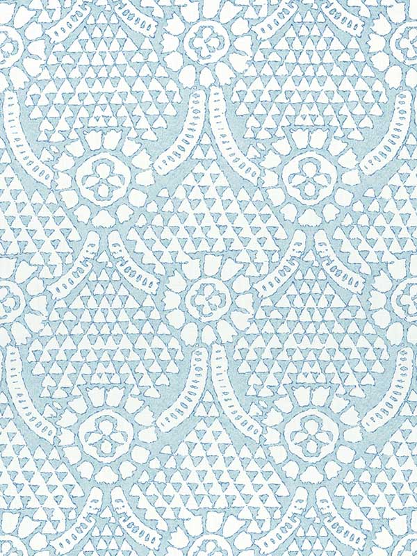 Chamomile Spa Blue Fabric F914320 by Thibaut Fabrics for sale at Wallpapers To Go