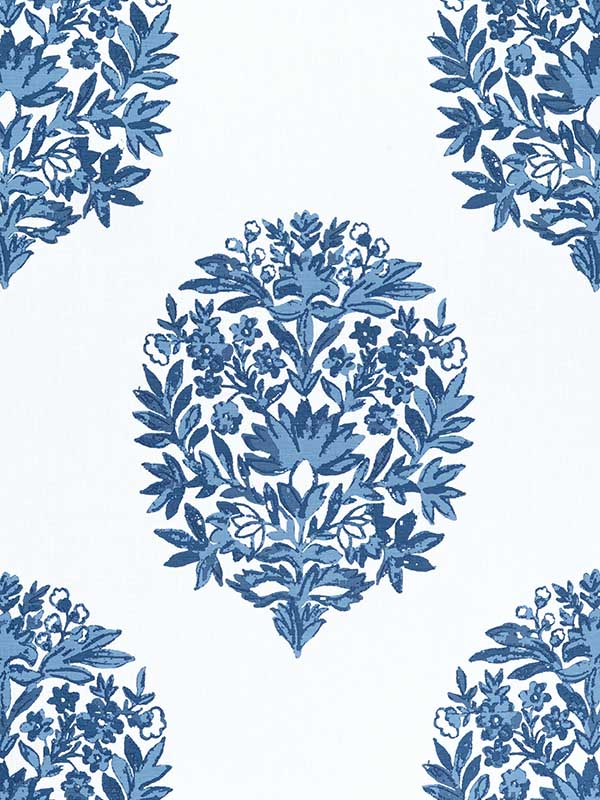 Ridgefield Blue Fabric F914322 by Thibaut Fabrics for sale at Wallpapers To Go