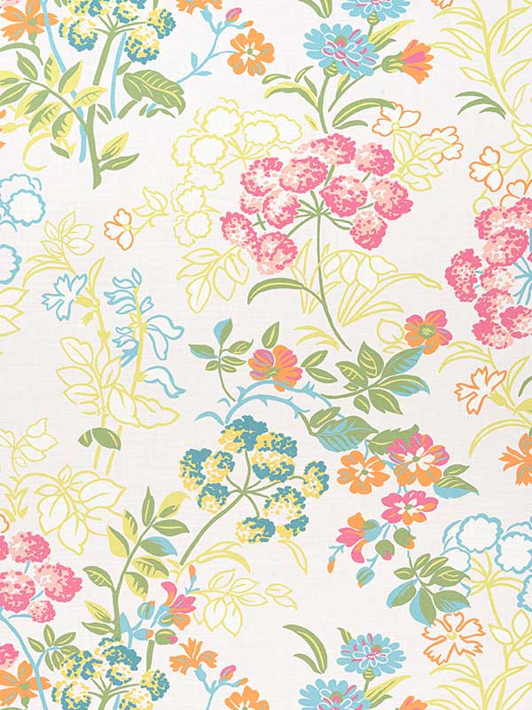 Spring Garden Cream Fabric F914340 by Thibaut Fabrics for sale at Wallpapers To Go