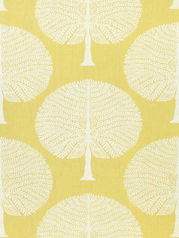 Mulberry Tree Yellow Fabric F910605 by Thibaut Fabrics for sale at Wallpapers To Go