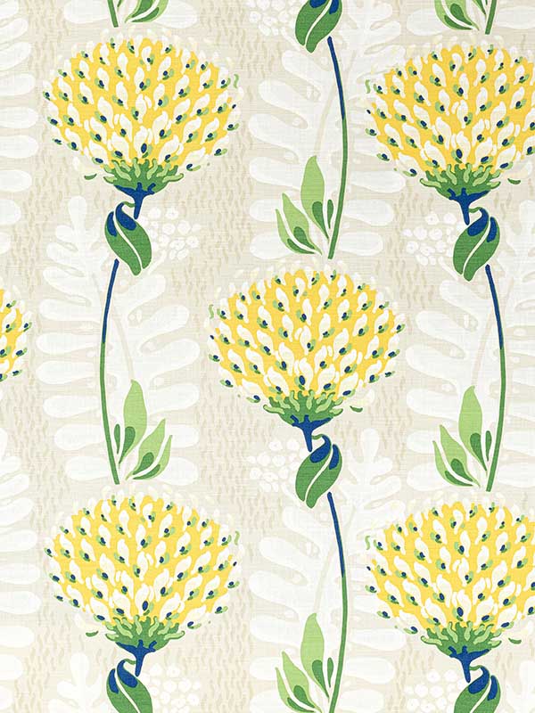 Tiverton Yellow Fabric F910646 by Thibaut Fabrics for sale at Wallpapers To Go