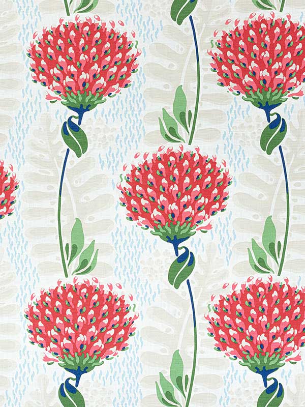 Tiverton Red Fabric F910647 by Thibaut Fabrics for sale at Wallpapers To Go