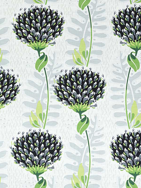 Tiverton Black Fabric F910648 by Thibaut Fabrics for sale at Wallpapers To Go