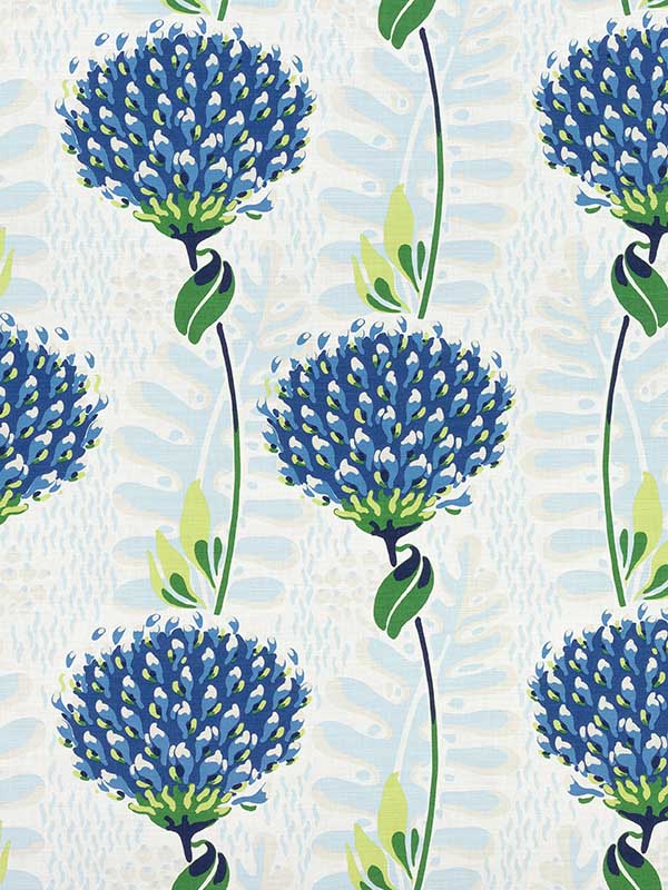 Tiverton Blue and Green Fabric F910650 by Thibaut Fabrics for sale at Wallpapers To Go