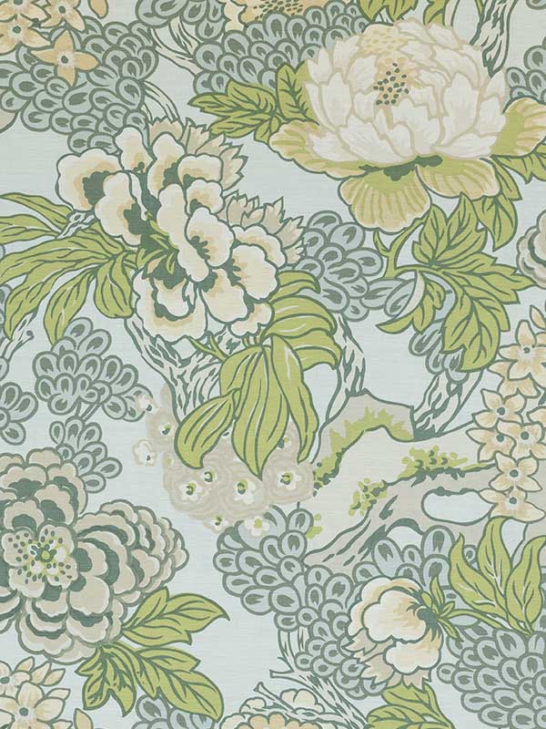 Honshu Robins Egg Fabric F975485 by Thibaut Fabrics for sale at Wallpapers To Go