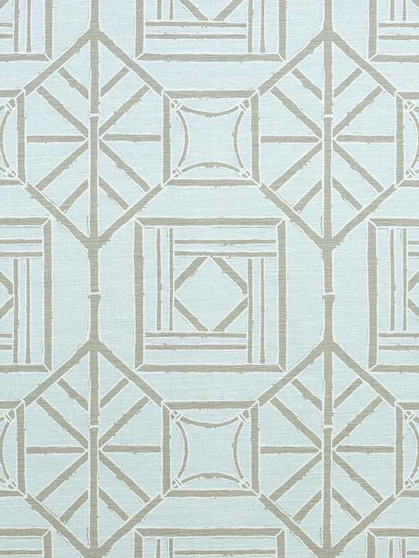 Shoji Panel Aqua Fabric F975519 by Thibaut Fabrics for sale at Wallpapers To Go