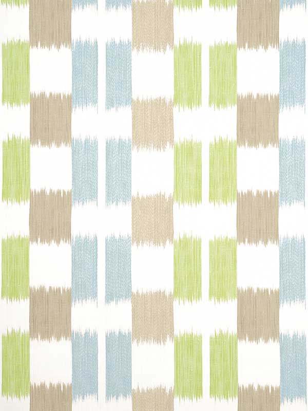 Kasuri Green and Spa Blue Fabric F920836 by Thibaut Fabrics for sale at Wallpapers To Go