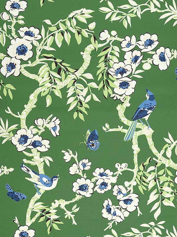 Yukio Green Fabric F920841 by Thibaut Fabrics for sale at Wallpapers To Go