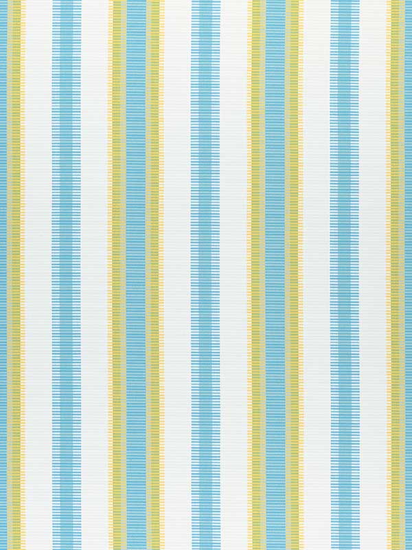 Samba Stripe Sky and Sunshine Fabric W74671 by Thibaut Fabrics for sale at Wallpapers To Go