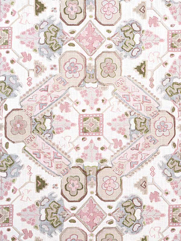 Persian Carpet Blush Fabric F910827 by Thibaut Fabrics for sale at Wallpapers To Go