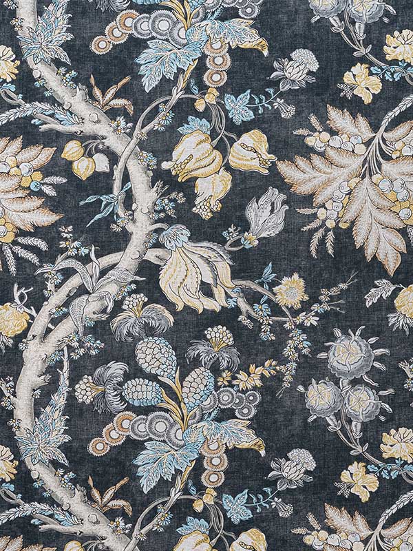 Chatelain Charcoal Fabric F910842 by Thibaut Fabrics for sale at Wallpapers To Go