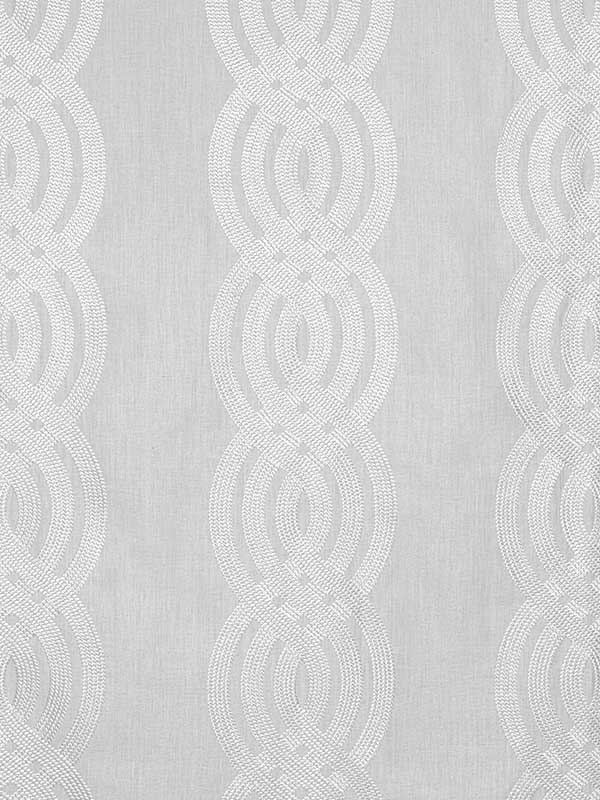 Braid Embroidery Grey Fabric W710803 by Thibaut Fabrics for sale at Wallpapers To Go