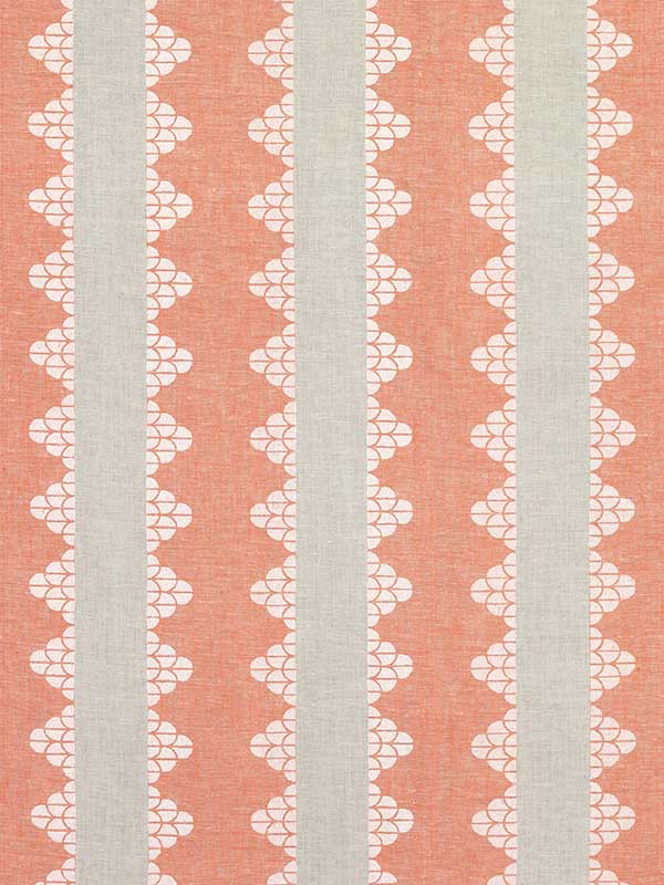 Dhara Stripe Orange Fabric F92936 by Thibaut Fabrics for sale at Wallpapers To Go