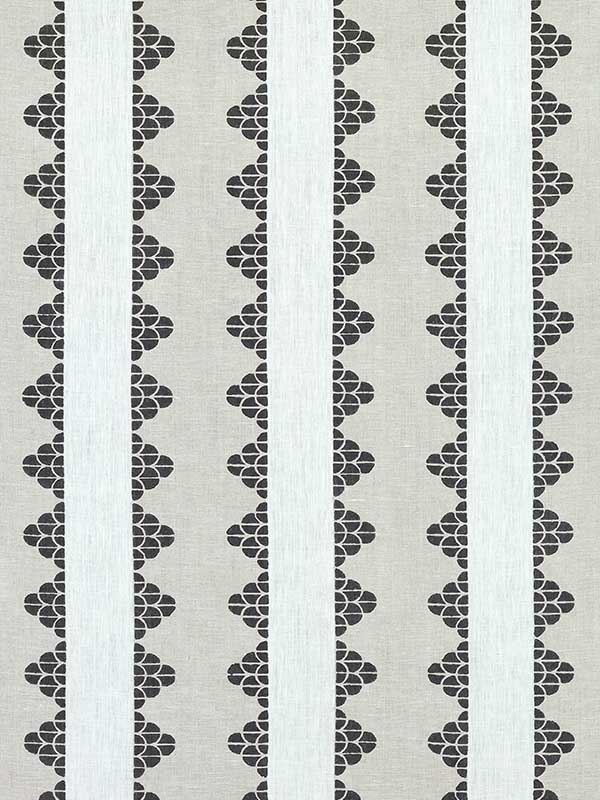 Dhara Stripe Beige and Black Fabric F92939 by Thibaut Fabrics for sale at Wallpapers To Go