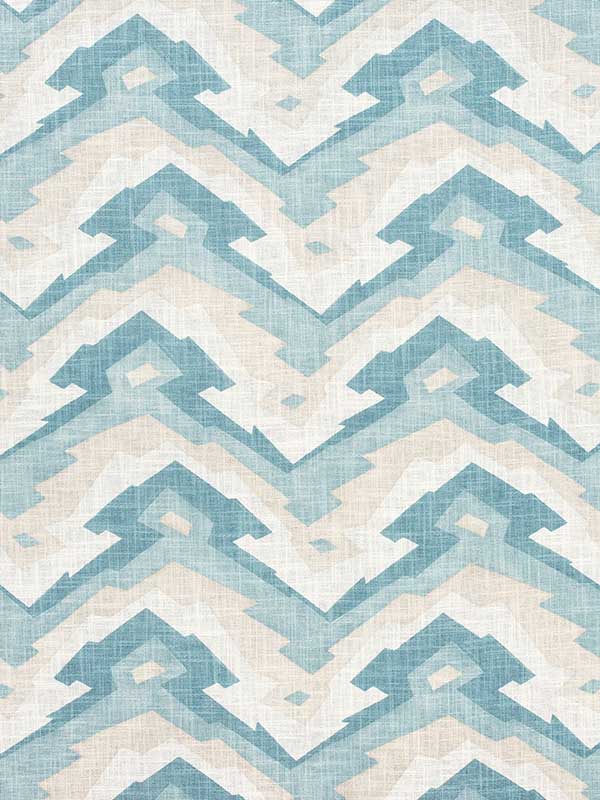 Deco Mountain Aqua Fabric F913107 by Thibaut Fabrics for sale at Wallpapers To Go