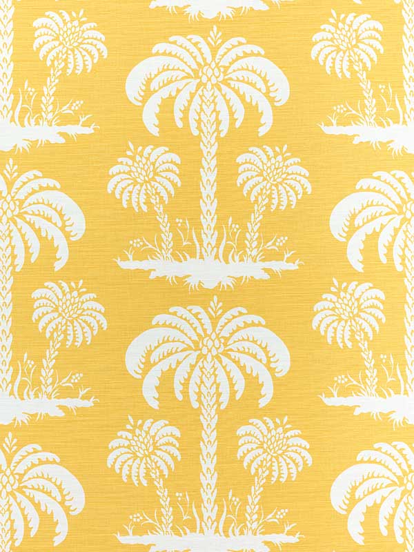 Palm Island Yellow Fabric F913148 by Thibaut Fabrics for sale at Wallpapers To Go