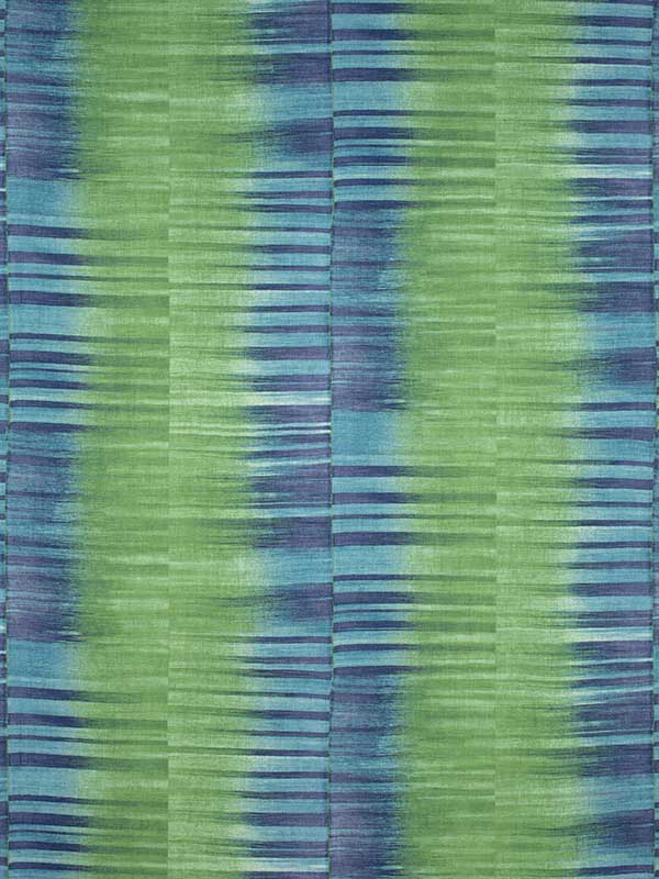 Mekong Stripe Green and Blue Fabric F910091 by Thibaut Fabrics for sale at Wallpapers To Go