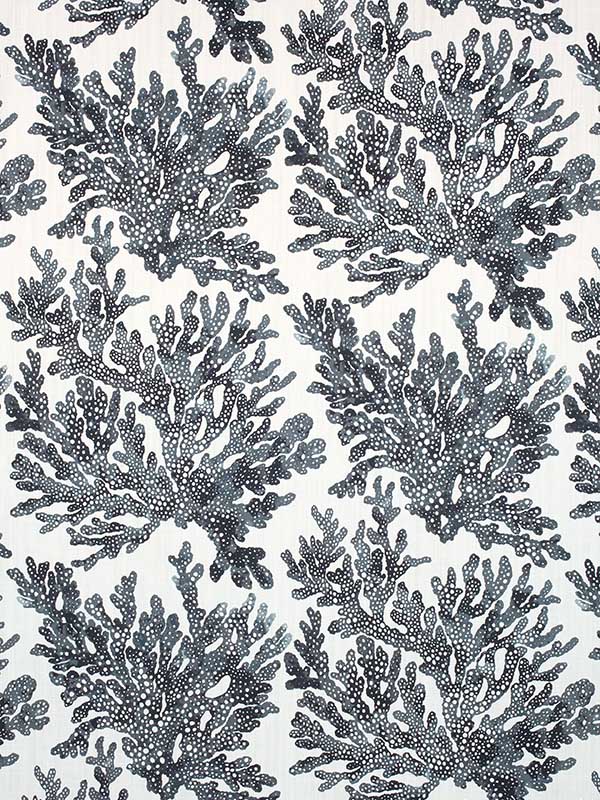 Marine Coral Black Fabric F910123 by Thibaut Fabrics for sale at Wallpapers To Go