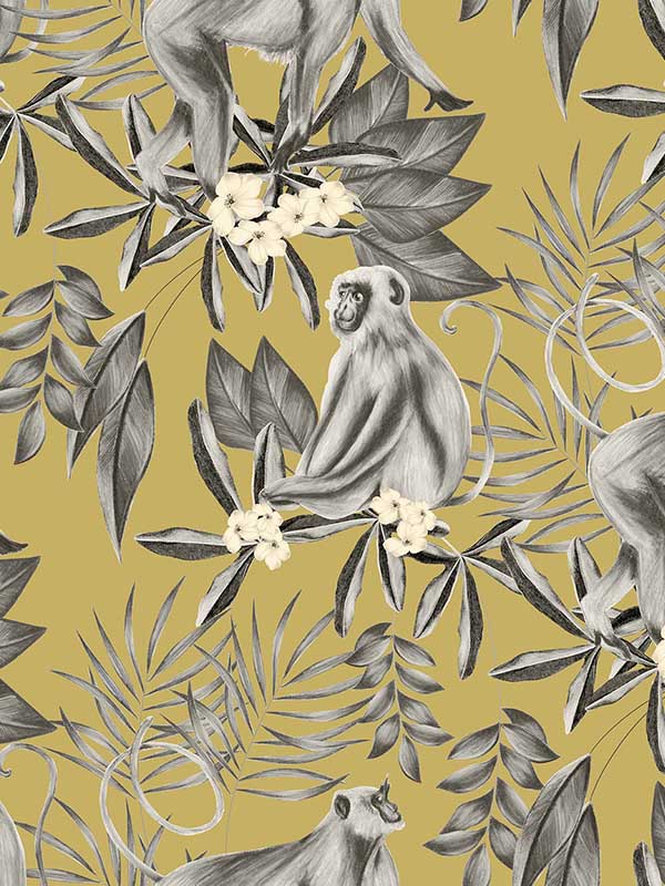 Morris Mustard Wallpaper WLD53110W by OhPopsi Wallpaper for sale at Wallpapers To Go