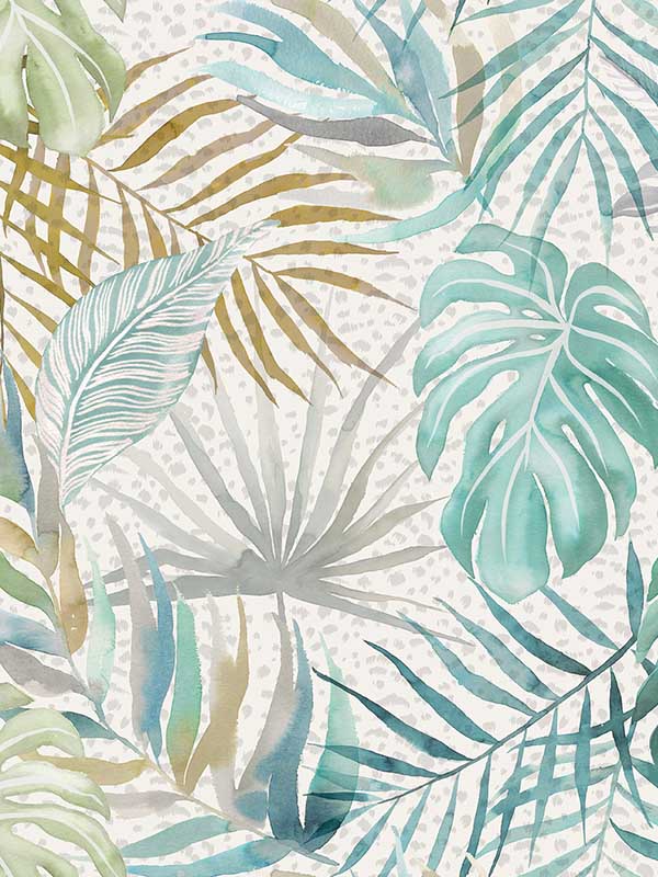 Tropica Aqua Wallpaper WLD53132W by OhPopsi Wallpaper for sale at Wallpapers To Go