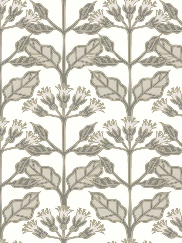 Tracery Blooms White Wallpaper AC9114 by Ronald Redding Wallpaper for sale at Wallpapers To Go