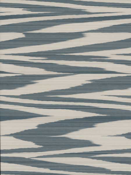 Flamed Zig Zag Blue Cream Wallpaper MI10340 by York Wallpaper for sale at Wallpapers To Go