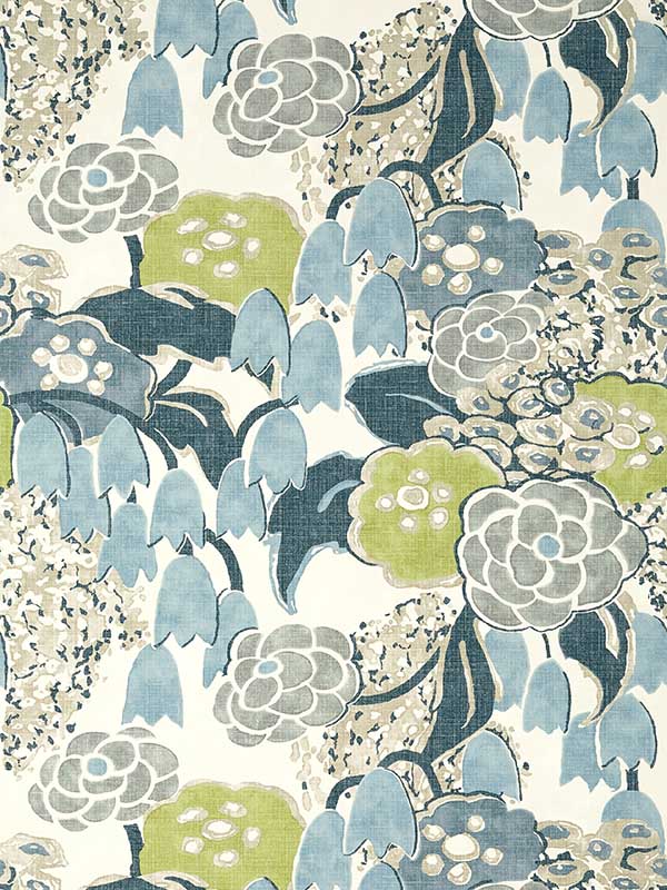 Laura Citrus and Blue Wallpaper AT23104 by Anna French Wallpaper for sale at Wallpapers To Go