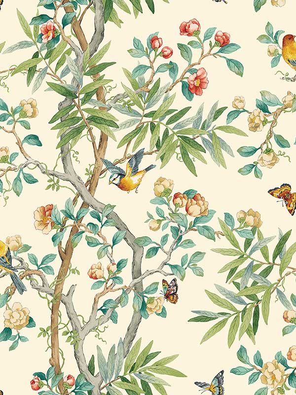 Kimono Vine Multi Peel and Stick Wallpaper WTG-242786 by P Kaufmann Wallpaper for sale at Wallpapers To Go