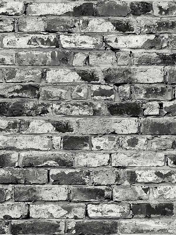 Brickwork Noir Peel and Stick Wallpaper WTG-242797 by P Kaufmann Wallpaper for sale at Wallpapers To Go