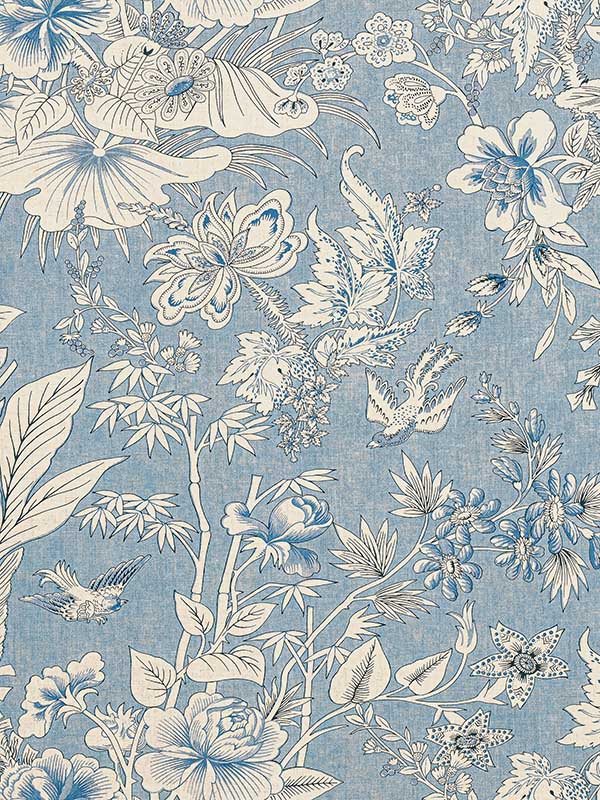 Rosalind Blue Fabric WTG-243386 by Thibaut Fabrics for sale at Wallpapers To Go