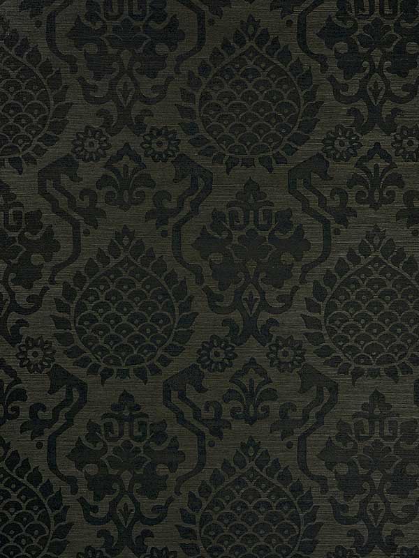 Surat Sisal Jet Wallpaper WTG-245457 by Scalamandre Wallpaper for sale at Wallpapers To Go