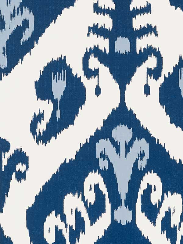 Indies Ikat Navy Wallpaper WTG-250780 by Thibaut Wallpaper for sale at Wallpapers To Go