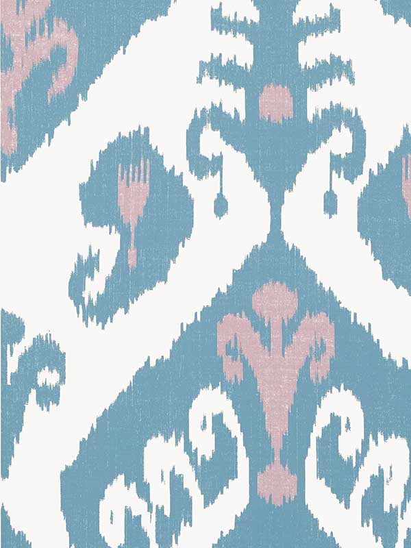 Indies Ikat Lavender and French Blue Wallpaper WTG-250784 by Thibaut Wallpaper for sale at Wallpapers To Go