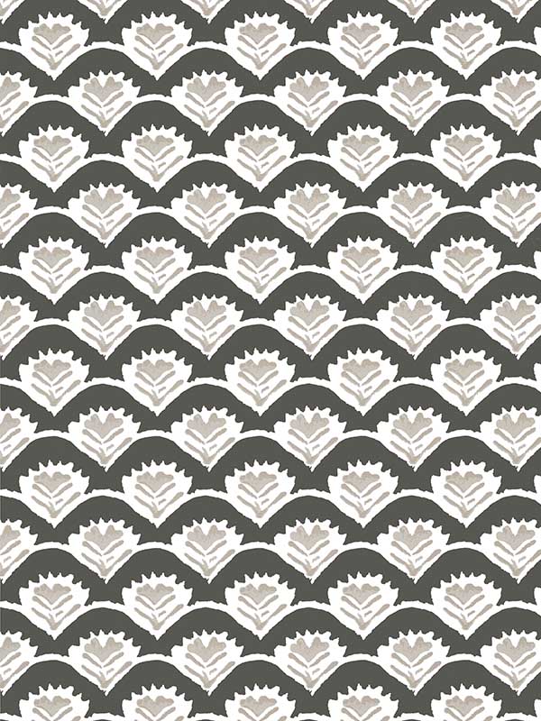 Emily Black and Beige Wallpaper WTG-250787 by Thibaut Wallpaper for sale at Wallpapers To Go